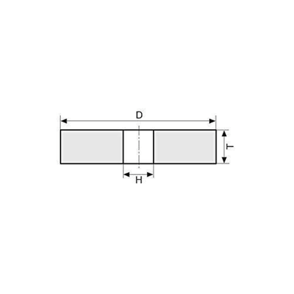 Tyrolit Elastisk polerskiva form 1 rak, korn 400, 125 mm x 20 mm x 20 mm - 19435