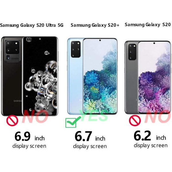 Samsung S20 Plus-skydd - Aclay - Flip Clear View-fodral - Skärm- och stötresistant - 360° Himmelsblå