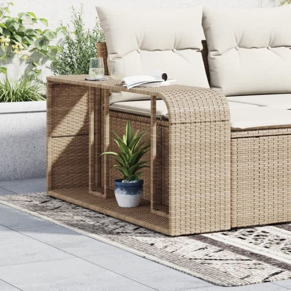 Förvaringshyllor 2 st beige vävd plast beige