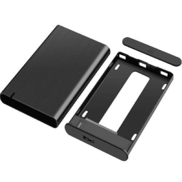 Externt Gehäuse - Silver - 2.5'' SATA - USB 3.0 - Utan skruvar - Aluminium