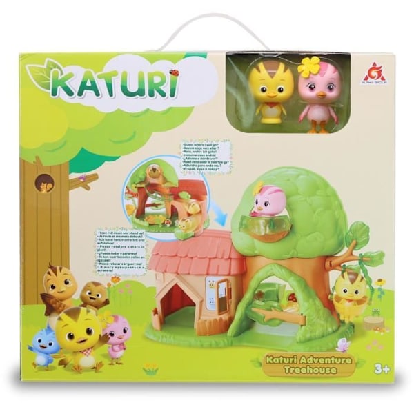 Katuri Tree House Playset - Baby Bird Figurines - Katuri Universe - Från 3 år kastanj