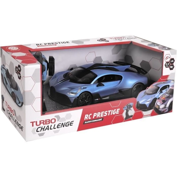 Fjärrstyrd bil - TURBO CHALLENGE - Bugatti Divo - Skala 1/16 - Blå - 5 AA-batterier Blå