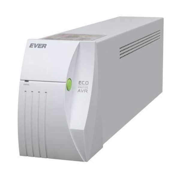 UPS - EVER - ECO PRO 1000 AVR CDS - 1 kVA - 650 W - 2 AC-utgångar