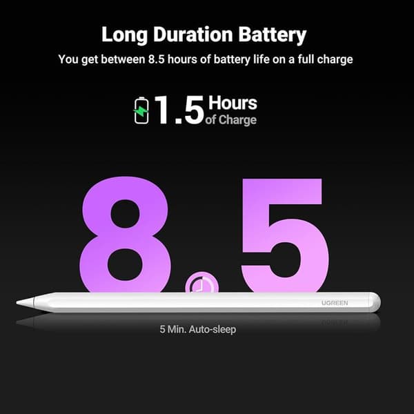 Stylet - Ugreen - 15910 - Vit - Kompatibel med iPad Pro/Air/Mini - Förbättrad precision