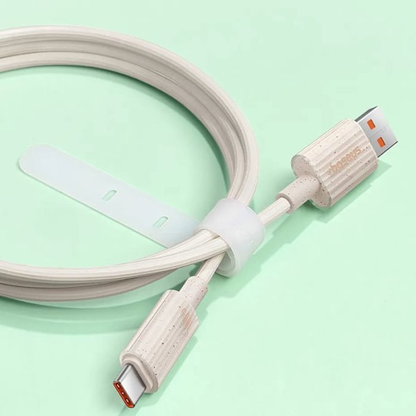 USB-kabel till Type-C, snabb laddning, 100 W, 480 Mbps, 2 m - Baseus Habitat-serien (P10360203421-01) - Vetefärgad rosen