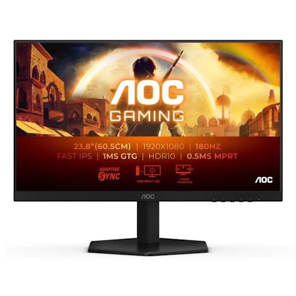 AOC G4 24G42E Spelmonitor 24" FullHD 180Hz 1ms IPS HDR10 Svart