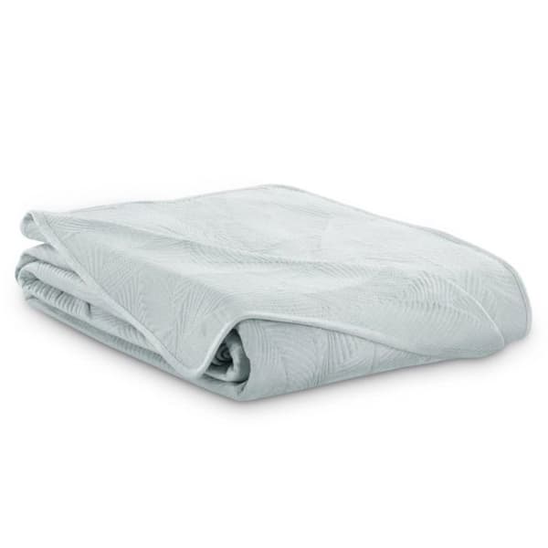 Sängöverkast - PALSHA - Enfärgad grå - Polyester sammet - 260x280 cm grå