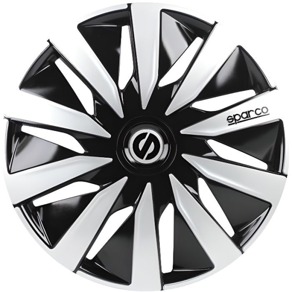 SPARCO 4 navkapslar Lazio 15" svart och silver svart och silver