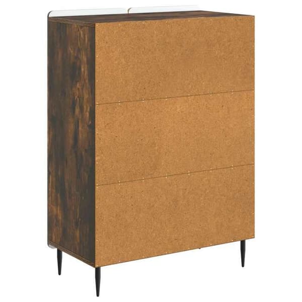 vidaXL Buffé Rökig ek 66 x 34,5 x 92 cm Ingenjörsträ 894360