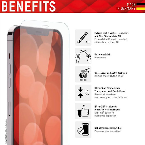 Skyddsglas för iPhone 12 mini - Displex Smart Glass - Transparent