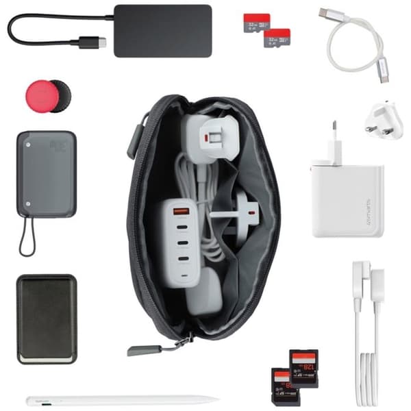 Laddare - 4SMARTS - Flex Pro 100 W - 4 USB-C-portar - Snabbladdning - Vit Vit