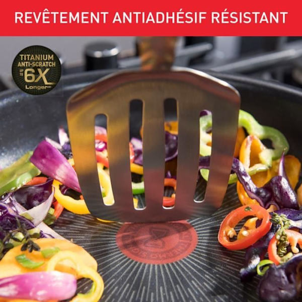 TEFAL INGENIO Eco Resist Gryta 20 cm, Induktion, Non-stick, Stapelbar, Tål diskmaskin, Tillverkad i Frankrike L3973002 Svart