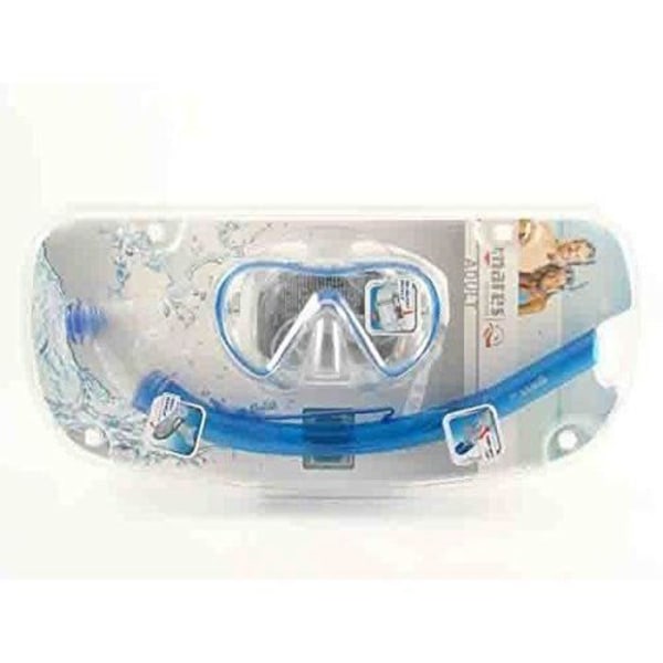 Mares Adult Mask Plus Snorkel Set Stream, Blå, 411770Gurblcl passning - 411770GURBLCLBlå