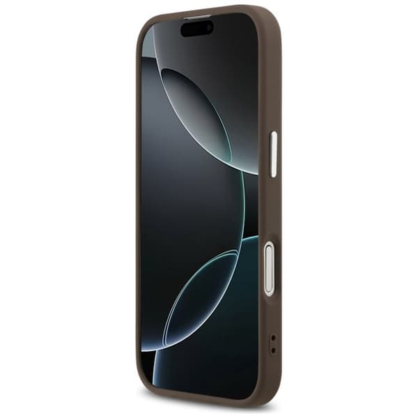 Coque Guess Hardcase 4G Triangle Logo MagSafe för iPhone 17 - Brun Brun