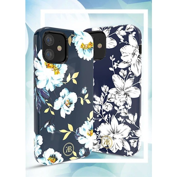 Kingxbar Coque Blossom dekorerad med äkta Swarovski-kristaller iPhone 12 Pro Max multicolor (Gardenia)