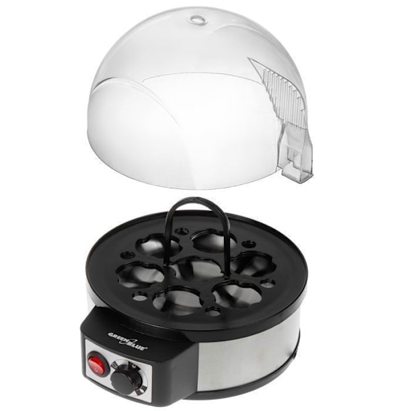 Automatisk äggkokare, GreenBlue, effekt 400W, upp till 7 ägg, måttbägare, 220-240V~, 50 Hz, GB573 svart stål
