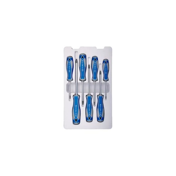 Set med 7 Torx-skruvmejslar - KING TONY - T10 till T40 - Skruvmejselsats - Torx