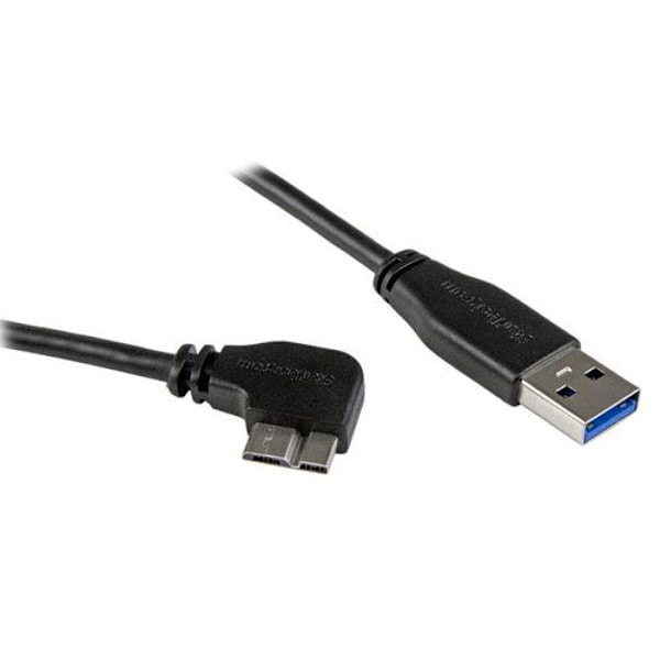 Micro USB 3.0 slim kabel - STARTECH - 2 m - Rätt vinkelkontakt - Skärmad