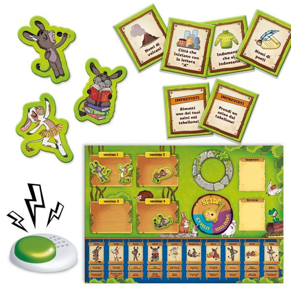 Brädspel - Liscianigiochi brädspel - 88904 - Lisciani Giochi Ludoteca Qua Casca l'Asin, Färg