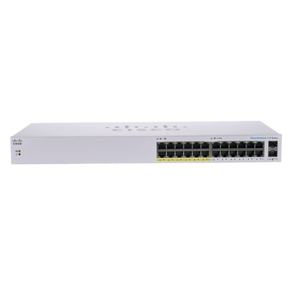 Switch - Cisco - CBS110-24PP-EU - 24 portar - PoE 100W - icke-hanterad