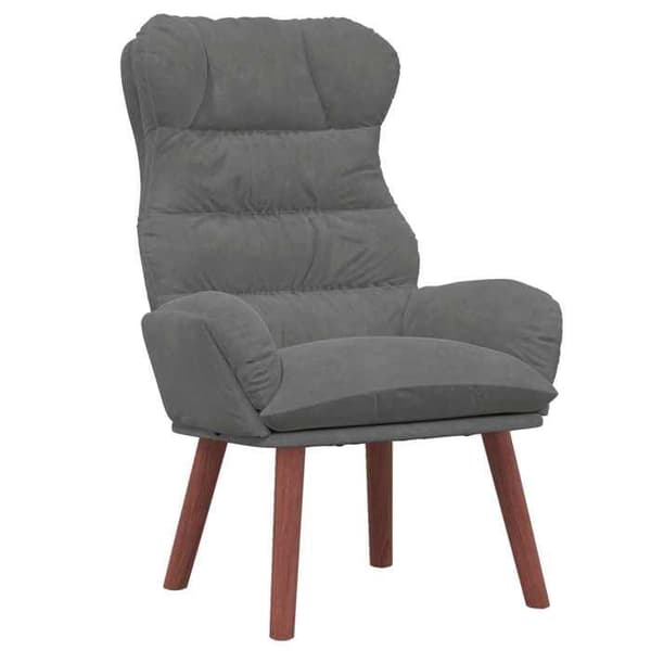 vidaXL fåtölj Mörkgrå 69 x 74 x 93 cm Sammet 42001888