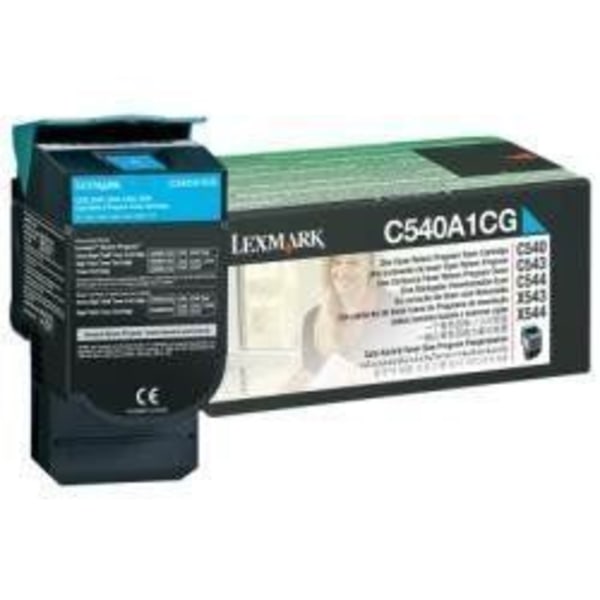 Lexmark - C540A1CG - Tonerkassett för C540, C543, C544, X543, X544 - Cyan