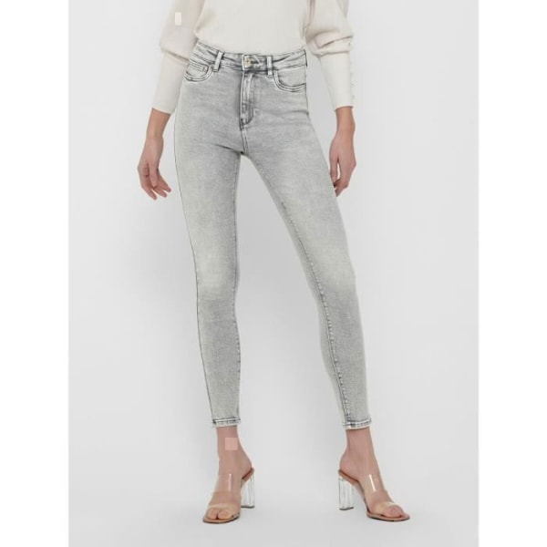 Only Mila life damjeans - ljusgrå denim - 33x30 ljusgrå denim 27/30