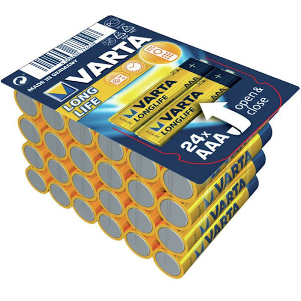VARTA - Longlife alkaliskt batteri LR03 AAA X24 stor