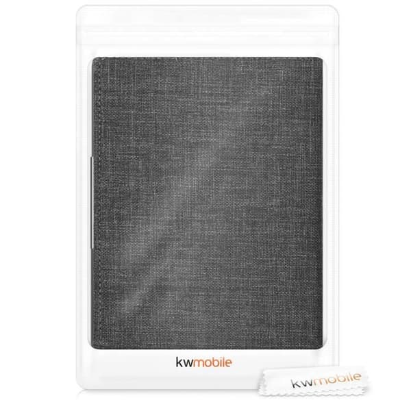 kwmobile E-Reader Fodral Kompatibel med Kobo Glo HD / Touch 2.0 - Fodral med magnetisk flik i textiltyg för E-Reader