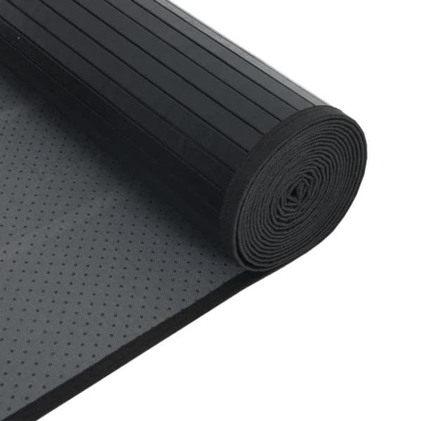 Matta - VIDAXL - Rektangulär - Svart - 60x100 cm - Modern bambu svart