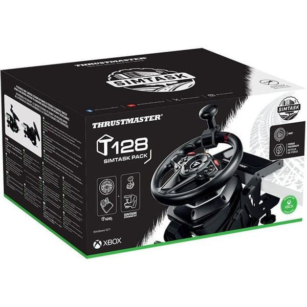 Force Feedback Racing Wheel - THRUSTMASTER - T128 SimTask Pack - Xbox Series X|S, Xbox One, PC Svart