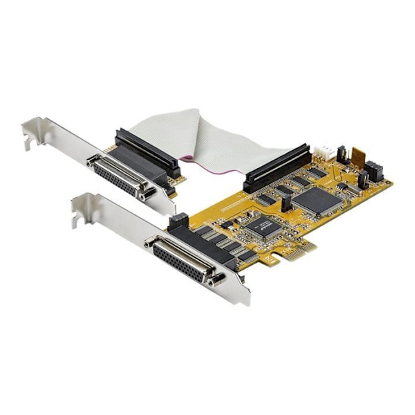 Seriekort med låg profil - STARTECH - 8-PORTAR PCI EXPRESS SERIEKORT LÅG PROFIL - RS-232 Svart