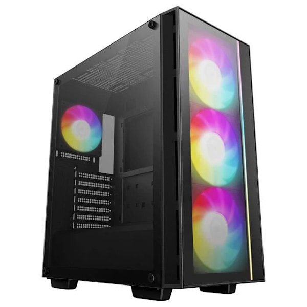 DeepCool Matrexx 55 V4 C - Svart - Mid-Tower-fodral med front och fönster i härdat glas och 4 ARGB-fläktar