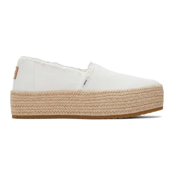 Toms Valencia plattform espadriller dam - vit vit 39
