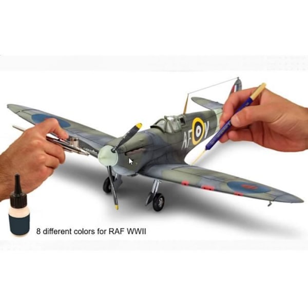 Set med färger - Revell - RAF WWII flygplansmodeller - 8 färger - 18 ml - Akrylfärg