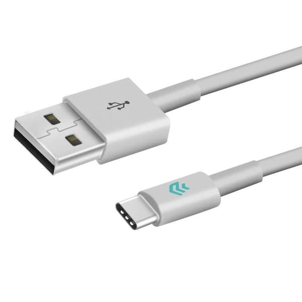 Micro USB till USB Typ C-kabel - 2M Snabbladdning för smartphone - Vit Devia