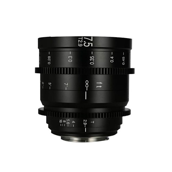 Laowa objektiv 7.5mm t/2.9 zero-d s35 cine kompatibel med fuji x Svart