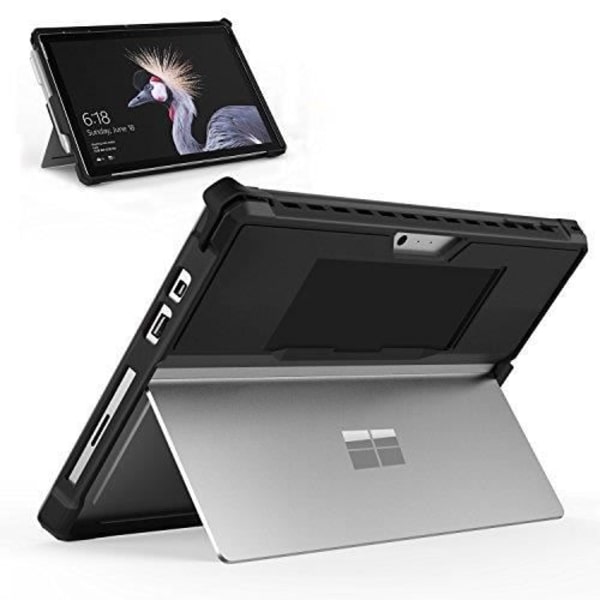 MoKo Microsoft Surface Pro 6 Fodral - Surface Pro 2017 - Surface Pro 4, Allt-i-ett robust skyddsfodral med pennhållare, kompatibel
