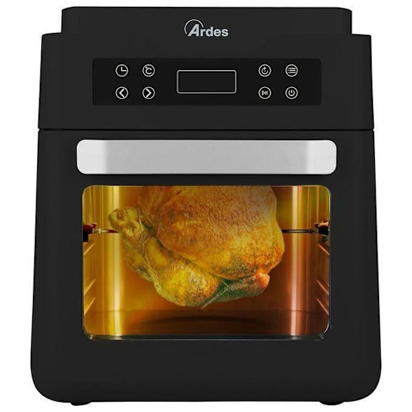 ARDES - AR1KP12000 XXL Air Fryer 12 liters hybridugn och stor varmluftsfritös Automatiska program avstängningstimer Svart