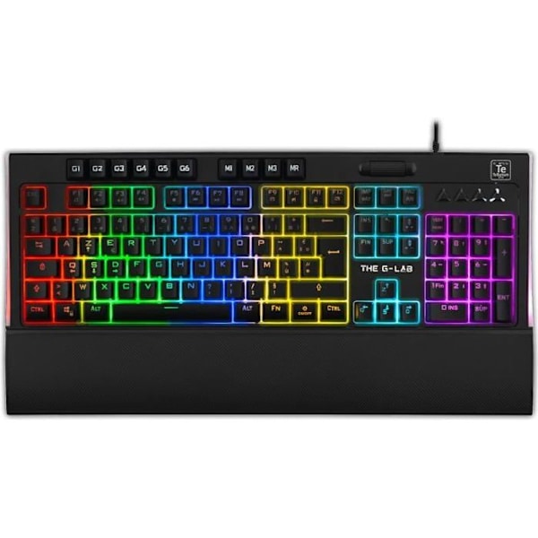 THE G-LAB Gaming KEYZ Tellurium Bakgrundsbelyst tangentbord - Medprogram - Handledsstöd - FR - AZERTY