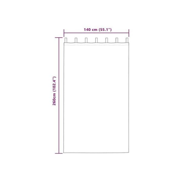 Gardiner i voile - vidaXL - Mörkgrå - Polyester - 260x140 cm - 2 stycken - Utvändig montering Mörkgrå