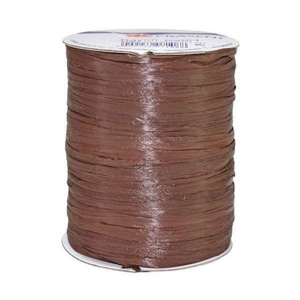 Raffia Präsent - 133-622 - PRASENT C.E. Pattberg biologiskt nedbrytbar Raffia bandspole Brun 100 m