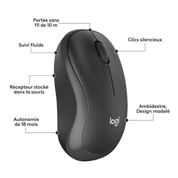 Tangentbordsmusset - Trådlös - Logitech - MK295 - AZERTY