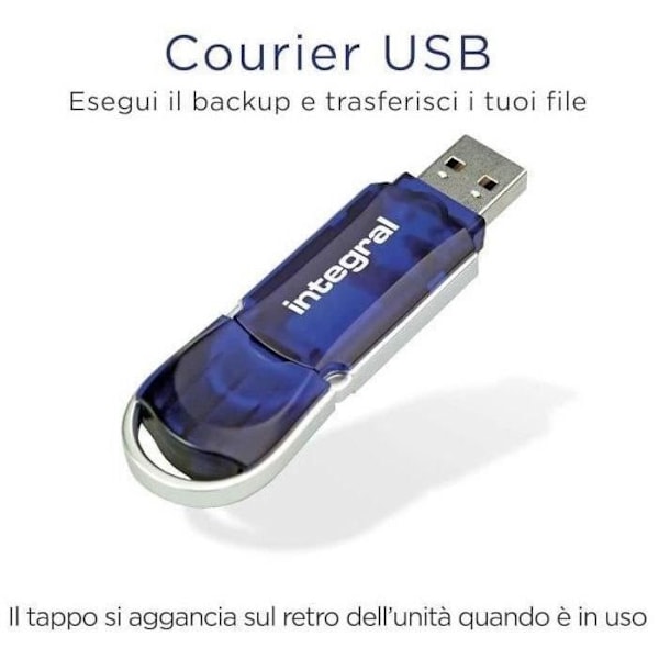 INTEGRAL Courier USB-nyckel - 64 GB - USB 2.0 - Blå