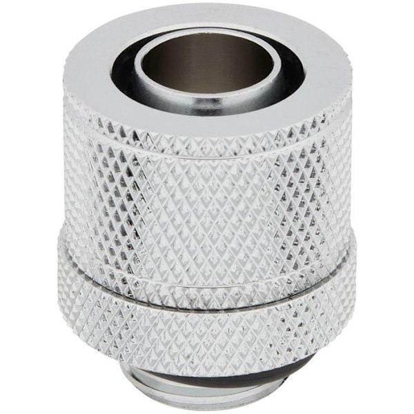 Corsair Hydro X Series XF Kompressionskoppling - Krom (x 4) - Paket med 4 kompressionskopplingar för 10/13 mm flexibla slangar -