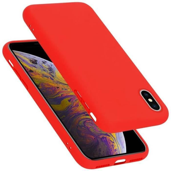 Cadorabo fodral till Apple iPhone X/XS - i rött - Flexibel TPU silikon