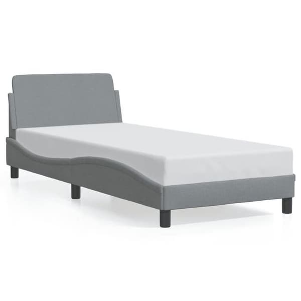 vidaXL Dover sängram ljusgrå 80x200 cm tyg 373065