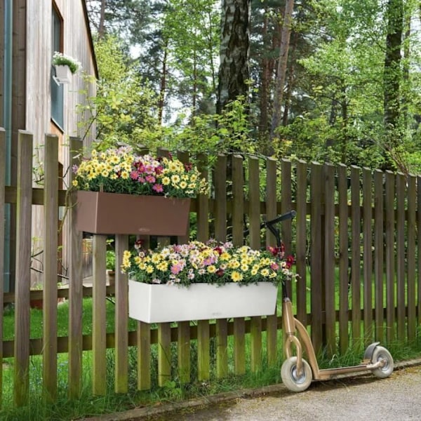 LECHUZA Planteringsmaskin Balconera Färg 80 ALL-IN-ONE vit 15680 421458