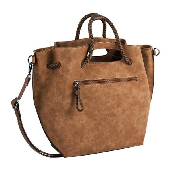 TOM TAILOR Marva Zip Shopper L Nougat [160772] - axelväska handbag kastanj