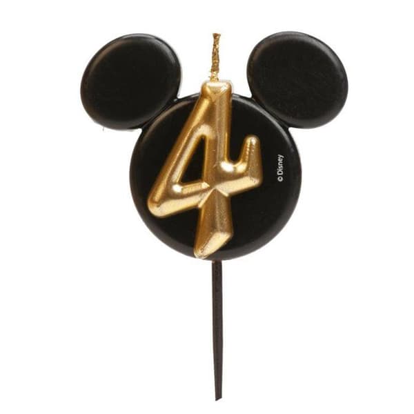 Mickey Mouse ljusstake - Siffra 3 Svart